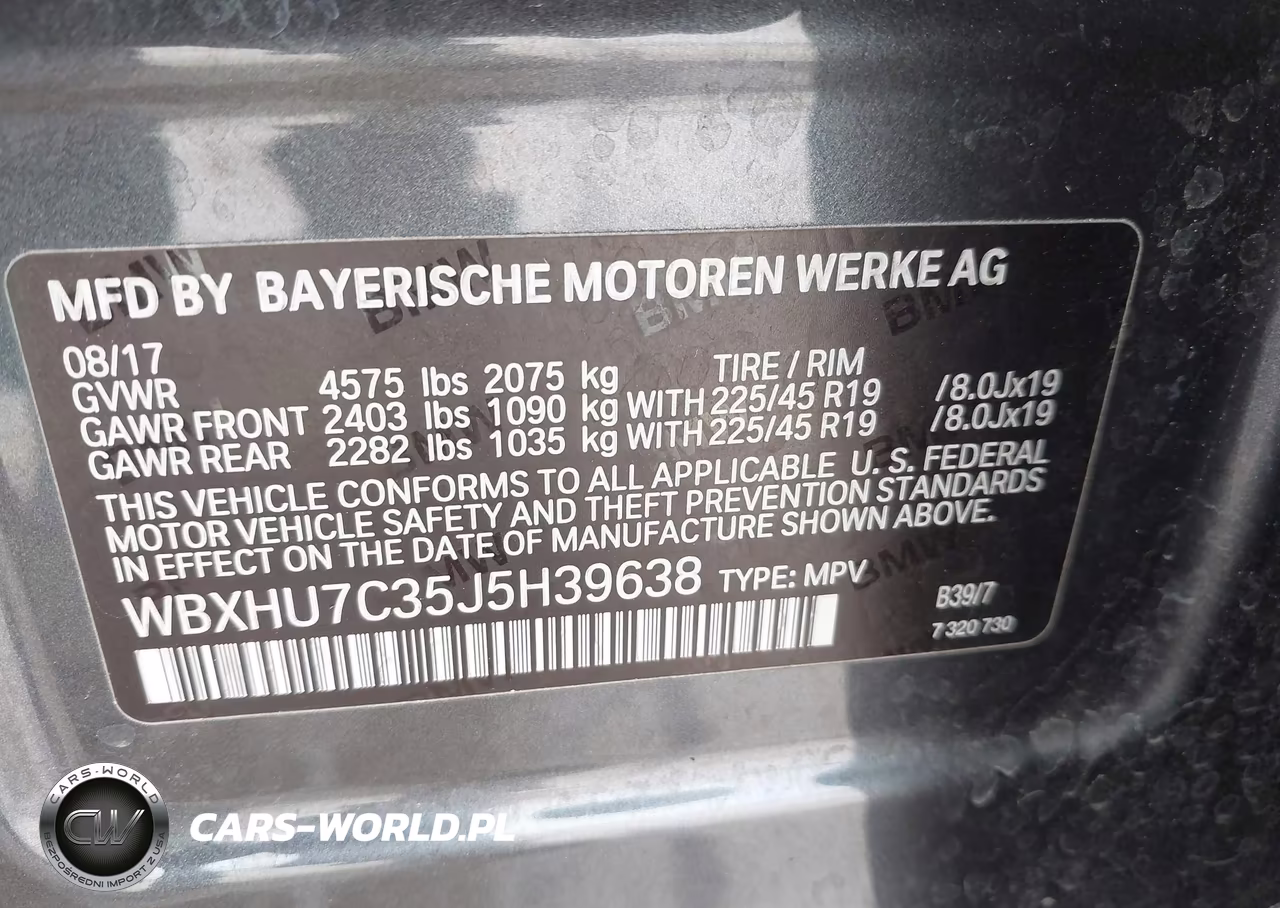 2018 BMW X1 Sdrive28I VIN:WBXHU7C35J5H39638 - 9
