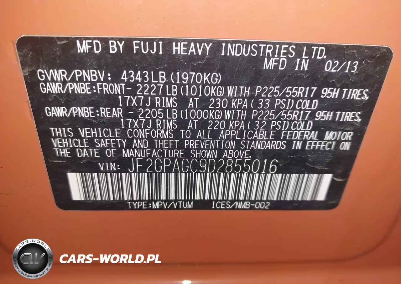 2013 Subaru Xv Crosstrek 2.0I Limited VIN:JF2GPAGC9D2855016 - 9