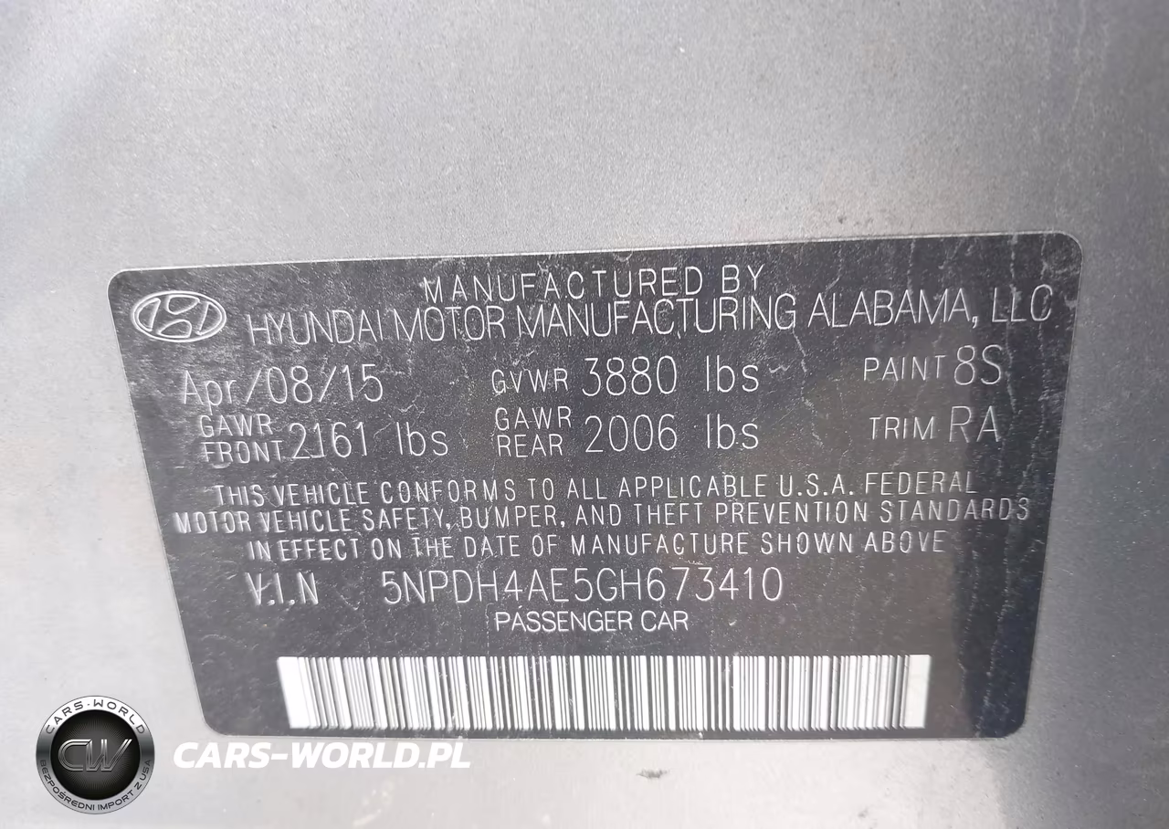 2016 Hyundai Elantra Se VIN:5NPDH4AE5GH673410 - 9