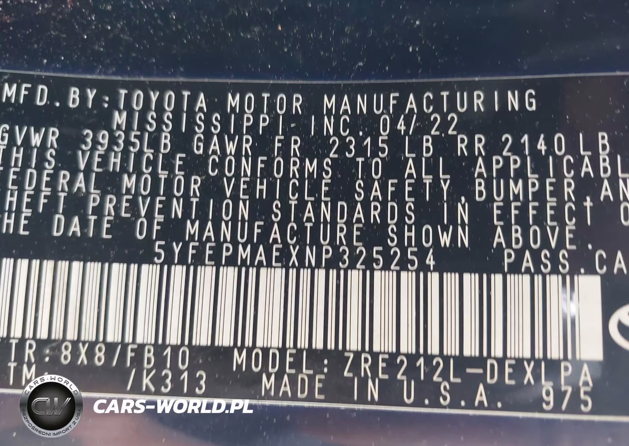 2022 Toyota Corolla Le VIN:5YFEPMAEXNP325254 - 9