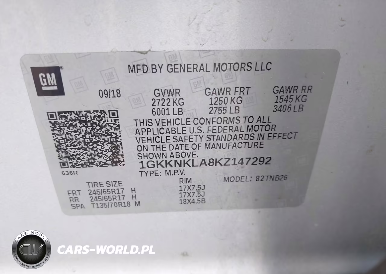 2019 GMC Acadia Sle-1 VIN:1GKKNKLA8KZ147292 - 9