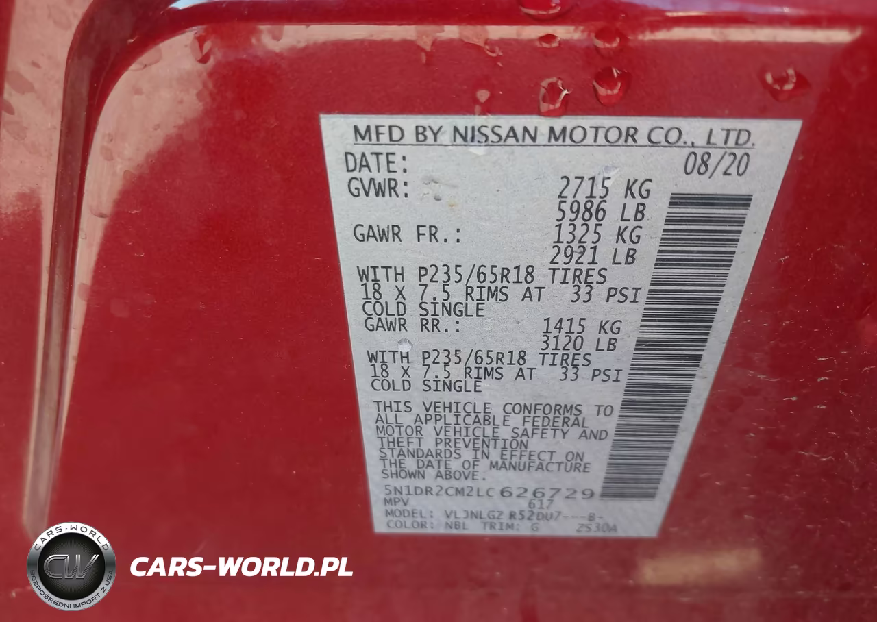 2020 Nissan Pathfinder Sl 4Wd VIN:5N1DR2CM2LC626729 - 9