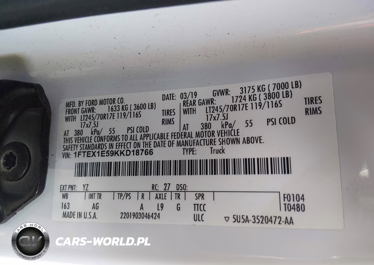 2020 Ford F150 Super Cab VIN:1FTEX1EB3LFA54296 - 9