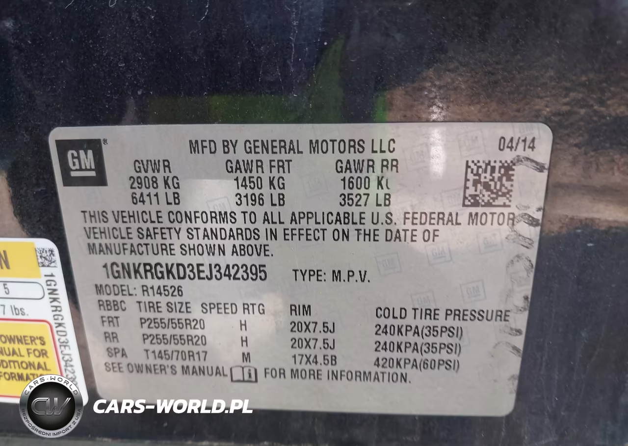 2014 Chevrolet Traverse 1Lt VIN:1GNKRGKD3EJ342395 - 9