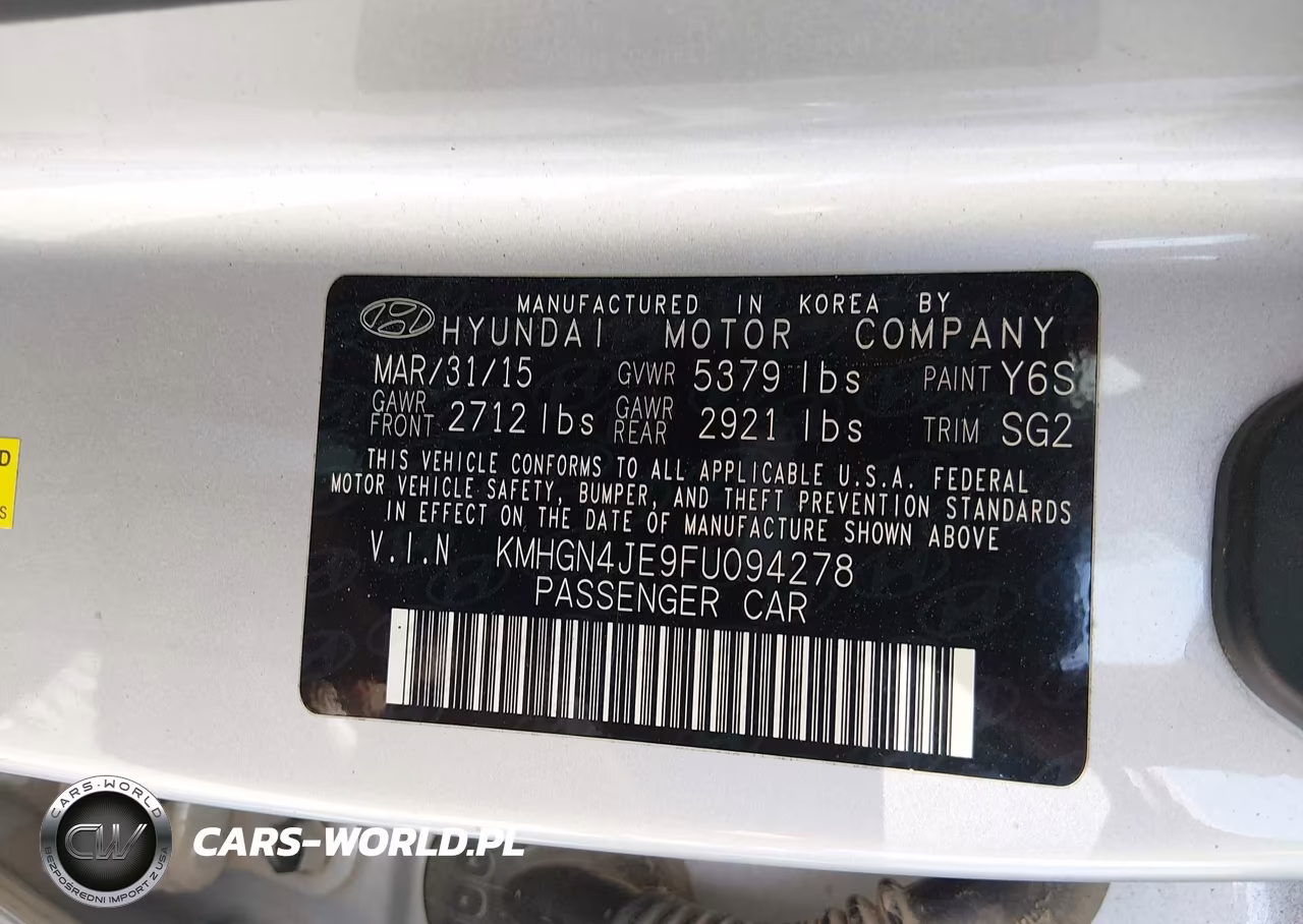 2015 Hyundai Genesis 3.8 VIN:KMHGN4JE9FU094278 - 9