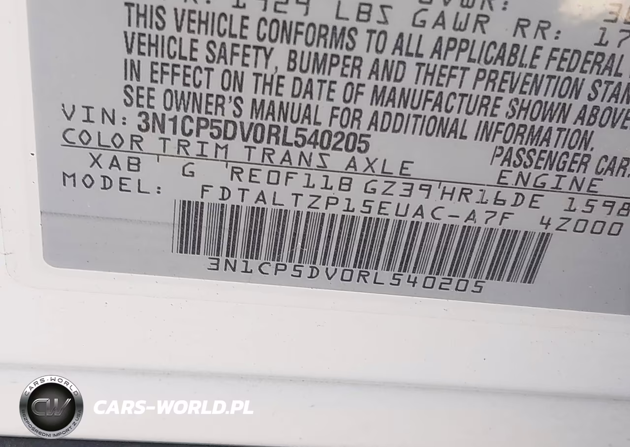 2024 Nissan Kicks Sr Xtronic Cvt VIN:3N1CP5DV0RL540205 - 9