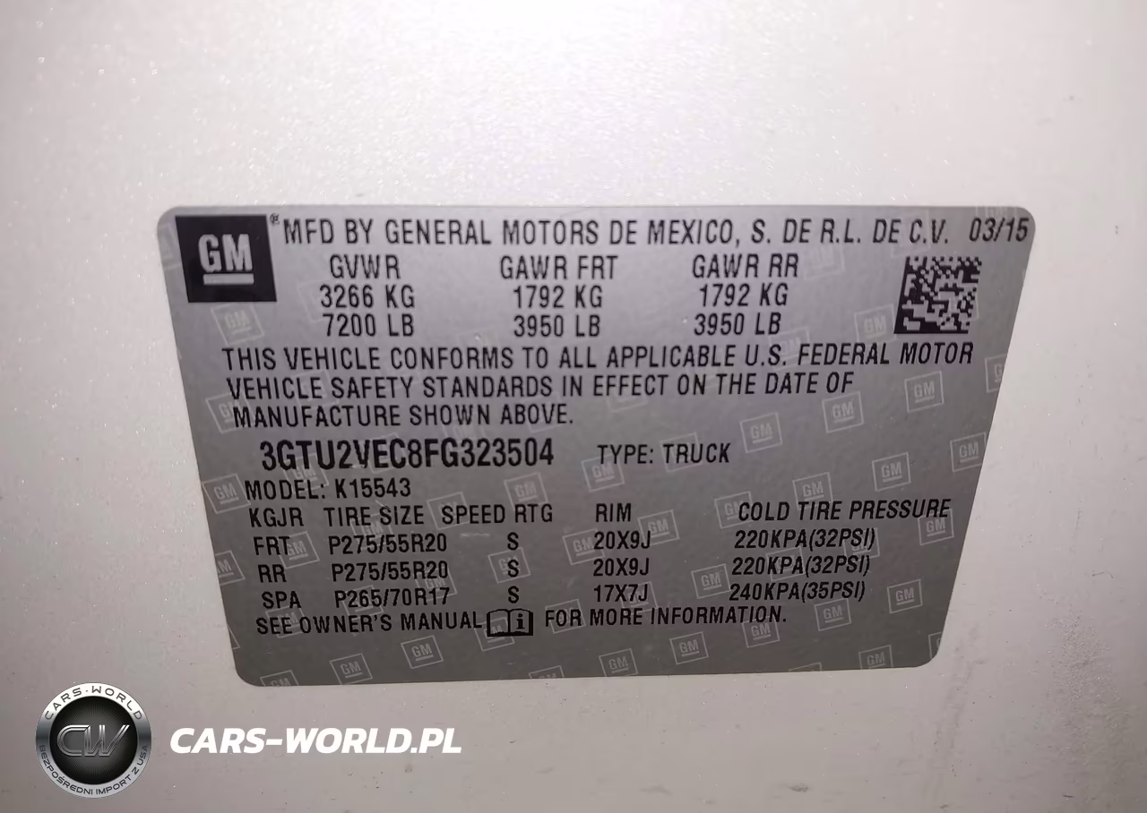 2015 GMC Sierra 1500 Slt VIN:3GTU2VEC8FG323504 - 8