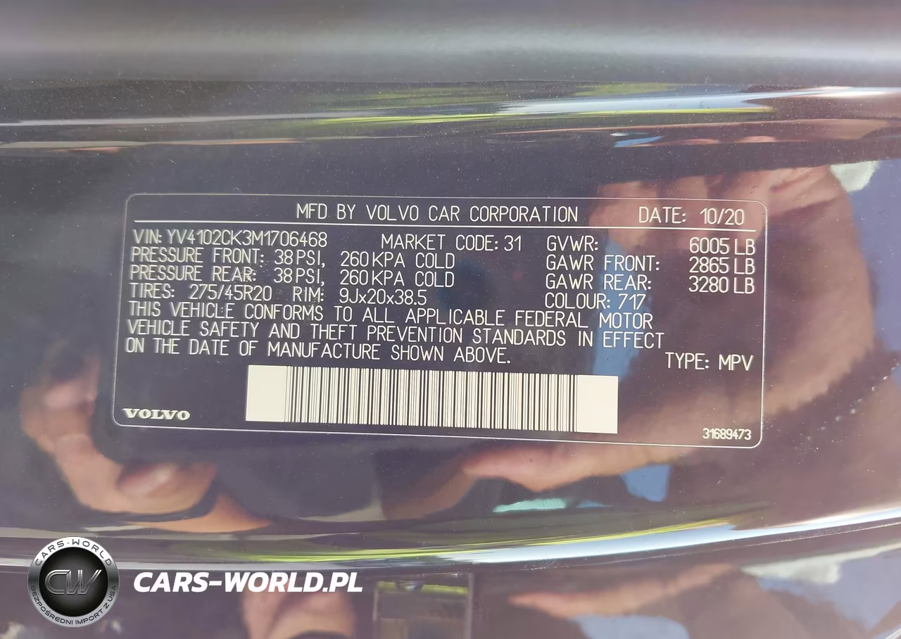 2021 Volvo Xc90 T5 Momentum 7 Passenger VIN:YV4102CK3M1706468 - 9