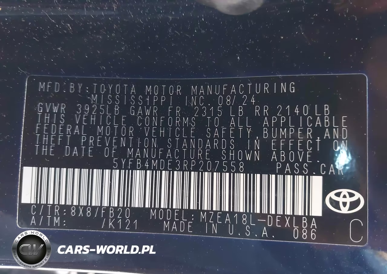 2024 Toyota Corolla Le VIN:5YFB4MDE3RP207558 - 9