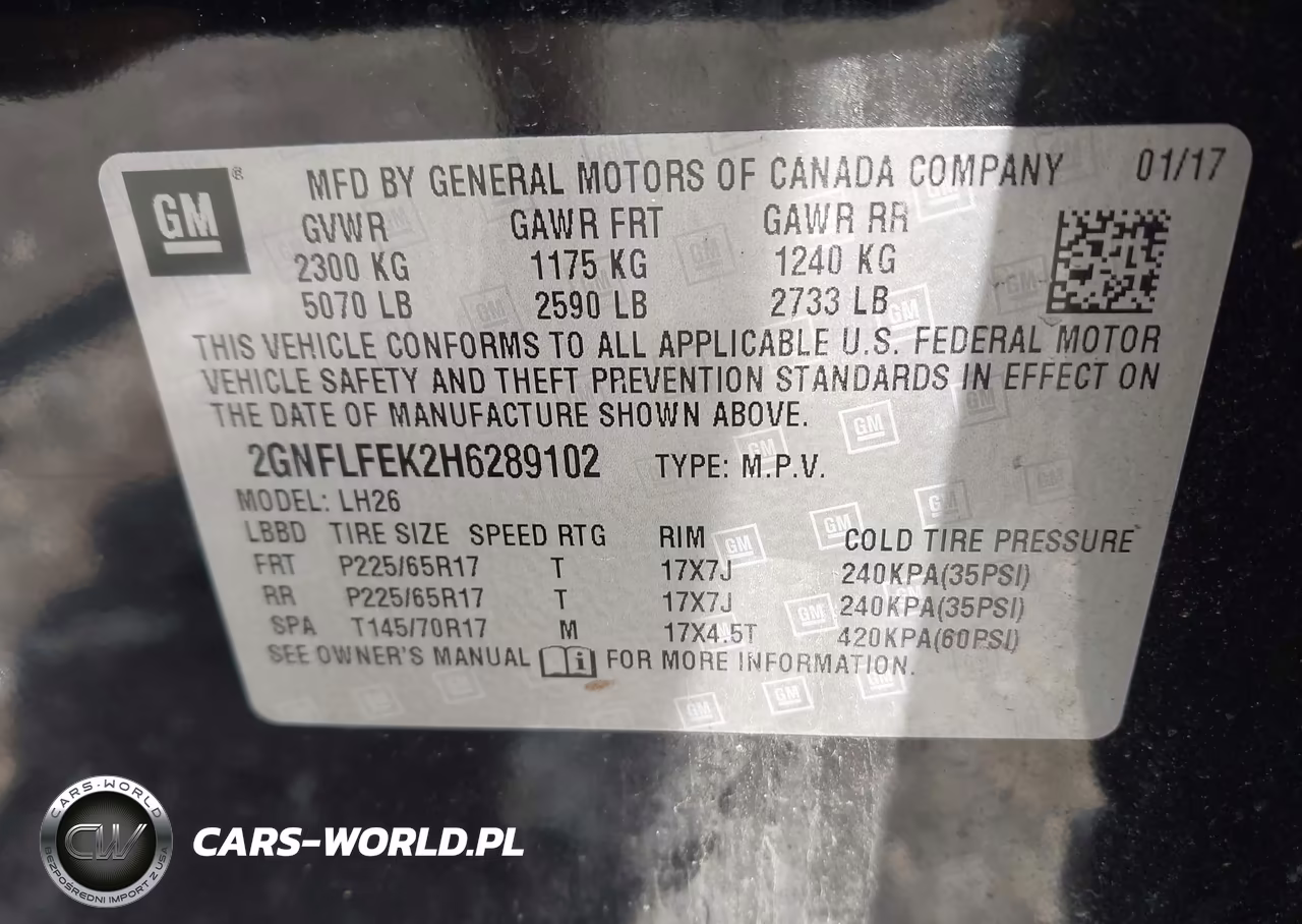 2017 Chevrolet Equinox Lt VIN:2GNFLFEK2H6289102 - 9