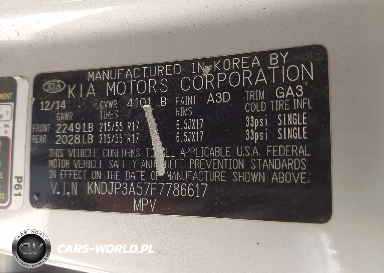 2015 Kia Soul + VIN:KNDJP3A57F7786617 - 9
