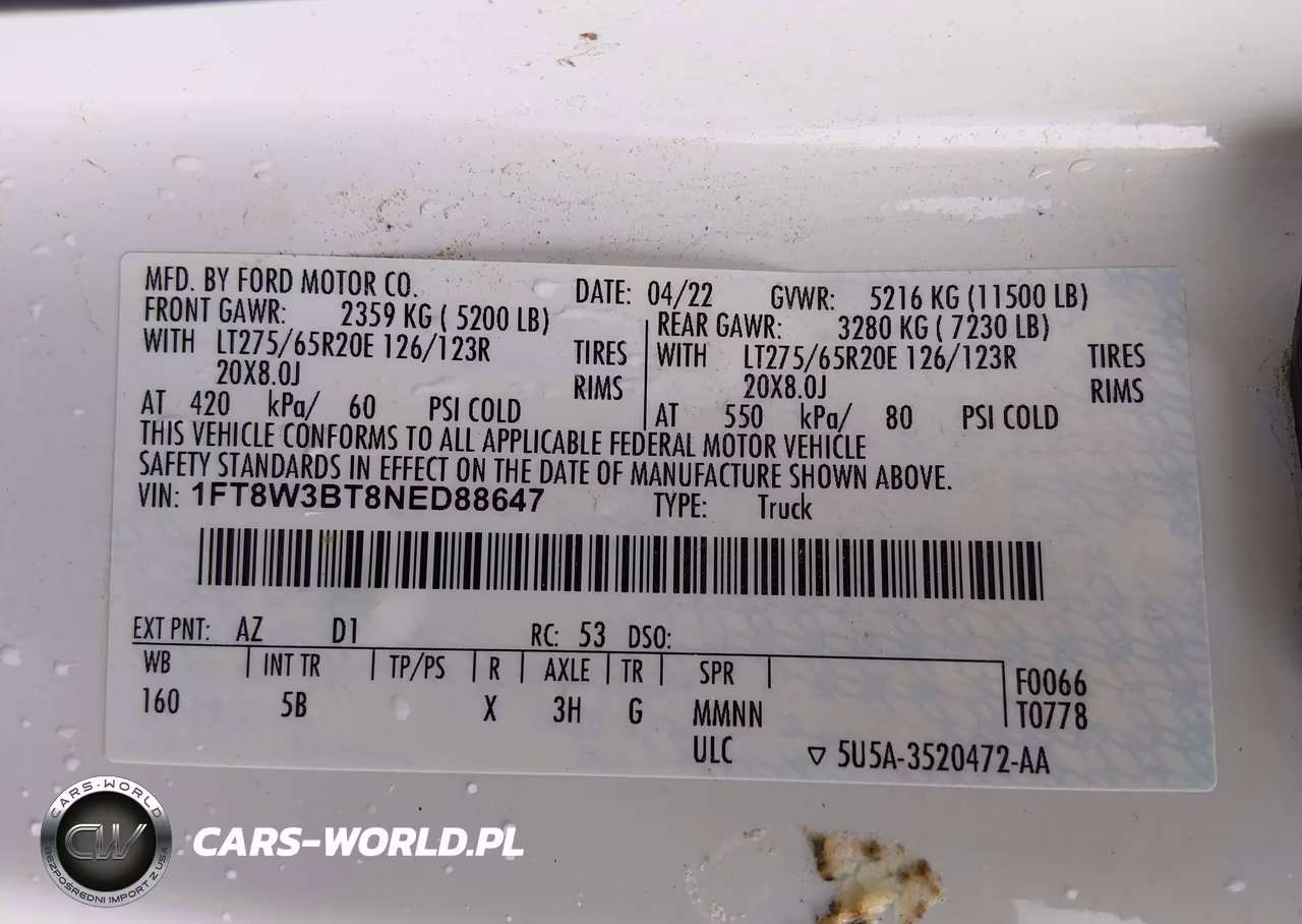2022 Ford F-350 Lariat VIN:1FT8W3BT8NED88647 - 9