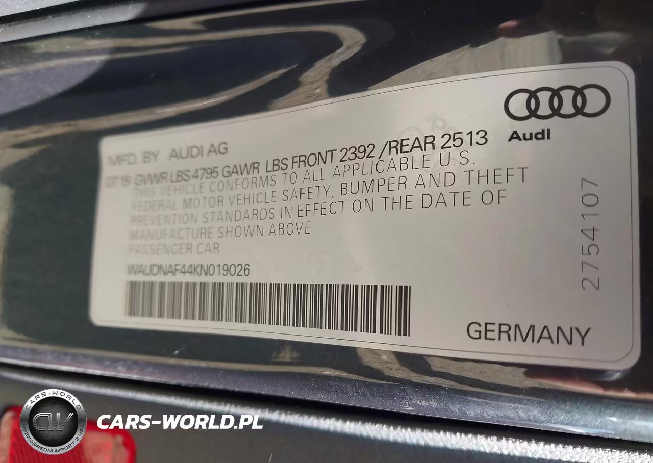 2019 Audi A4 45 Premium VIN:WAUDNAF44KN019026 - 9