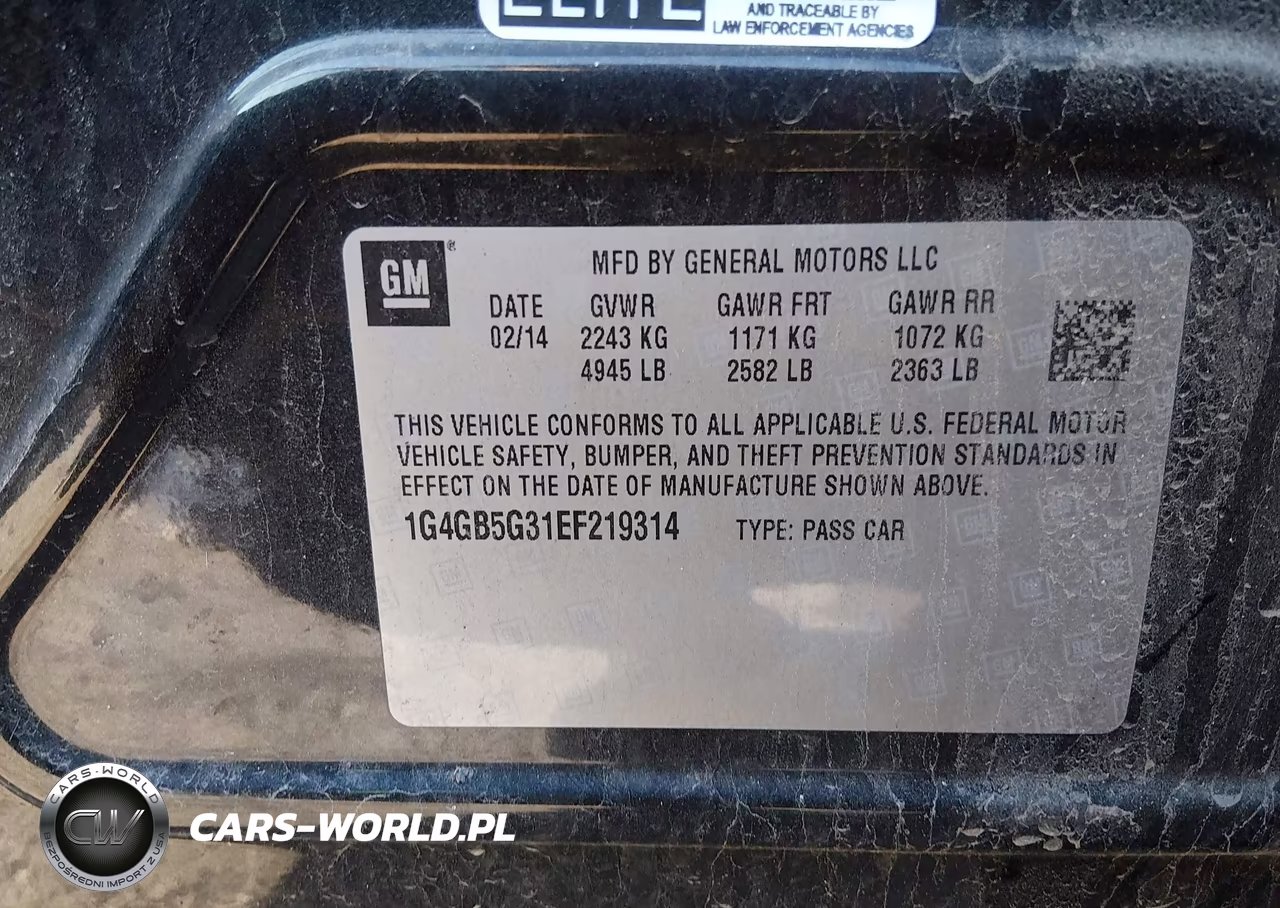 2014 Buick Lacrosse Leather Group VIN:1G4GB5G31EF219314 - 9
