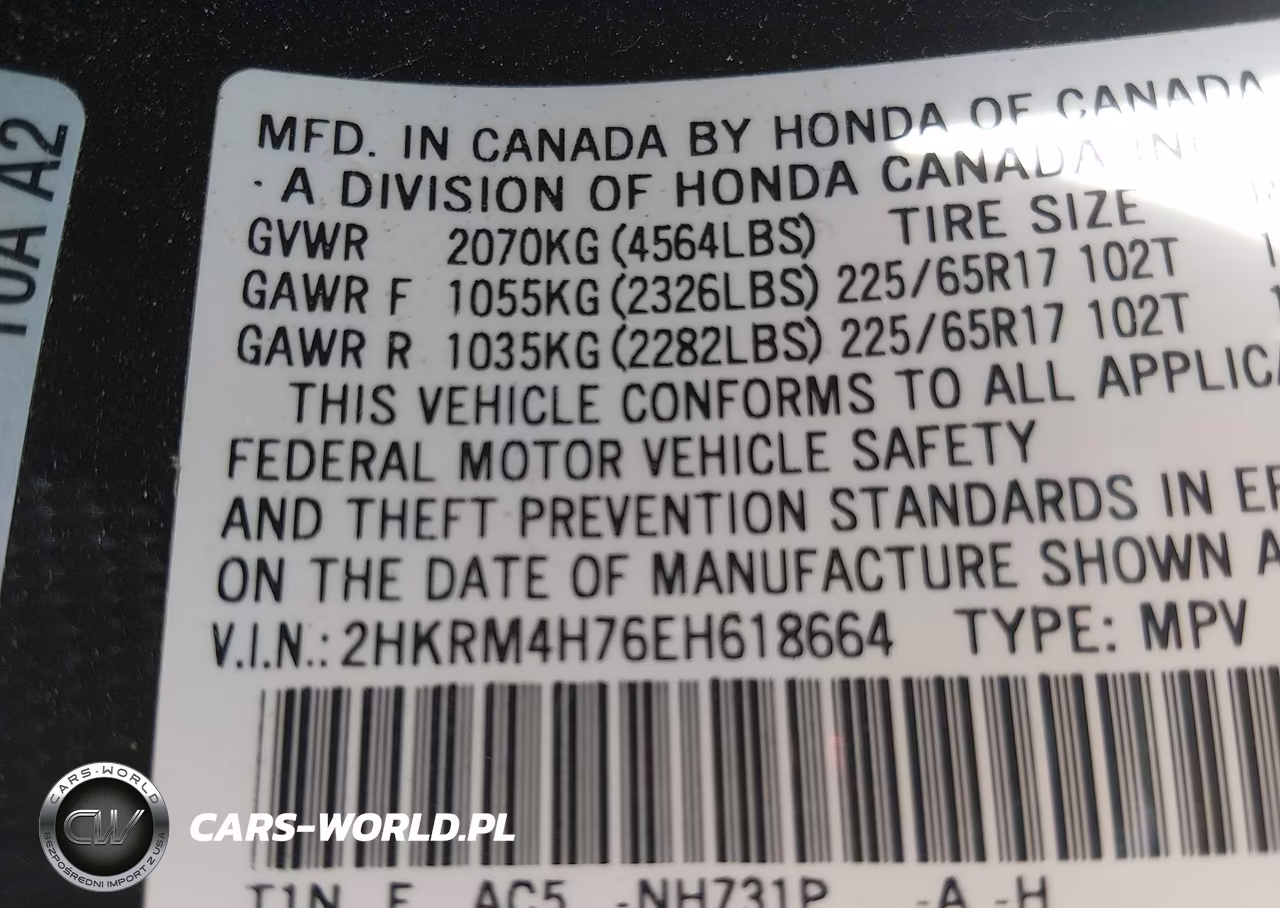 2014 Honda Cr-V Ex-L VIN:2HKRM4H76EH618664 - 9