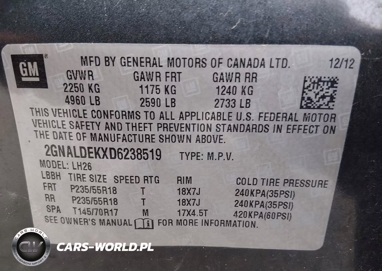 2013 Chevrolet Equinox 1Lt VIN:2GNALDEKXD6238519 - 9