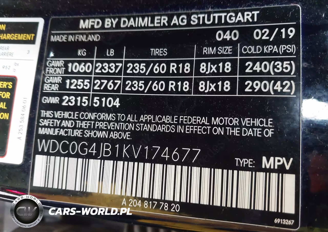 2019 Mercedes-Benz Glc 300 VIN:WDC0G4JB1KV174677 - 9