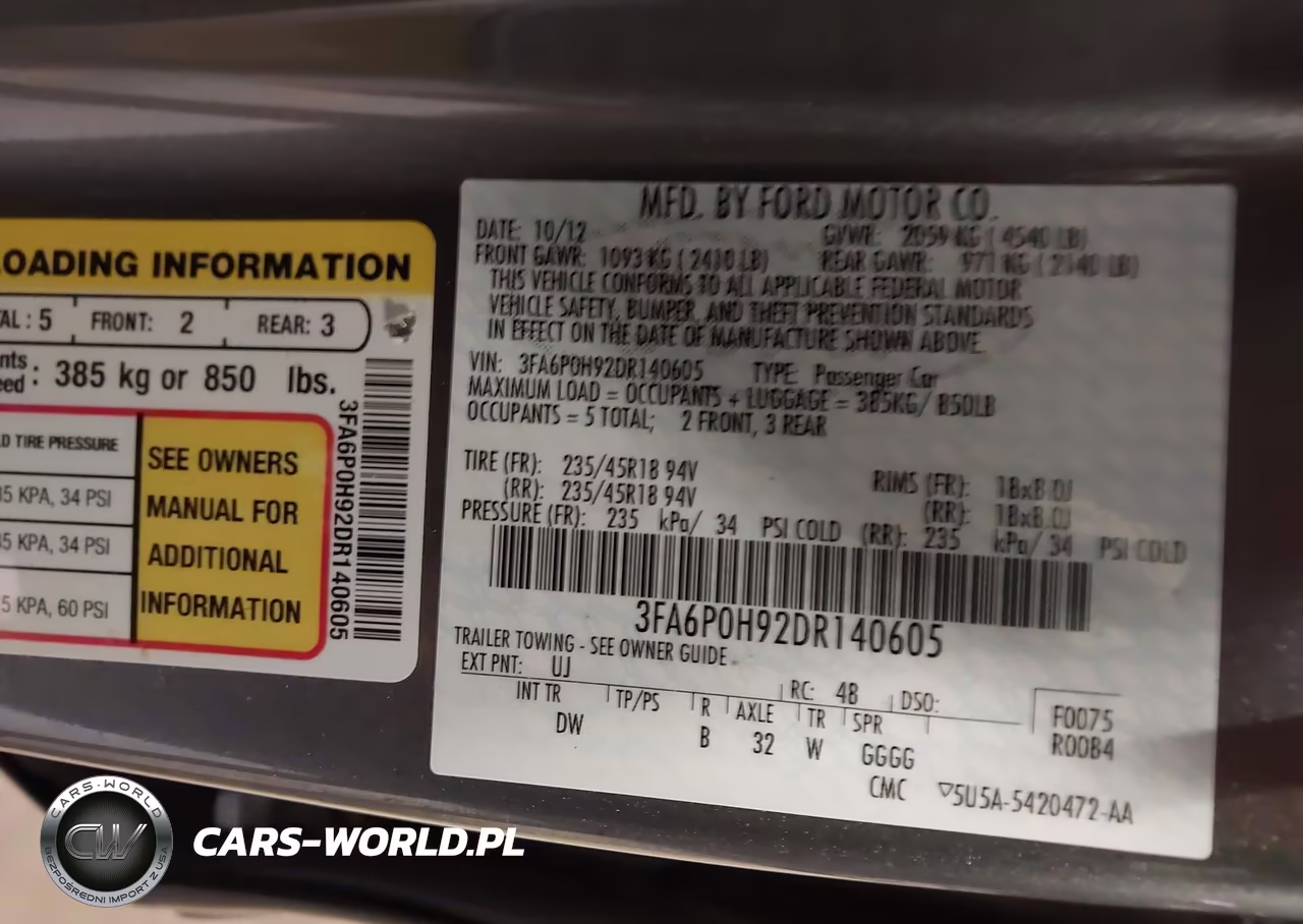 2013 Ford Fusion Se VIN:3FA6P0H92DR140605 - 9