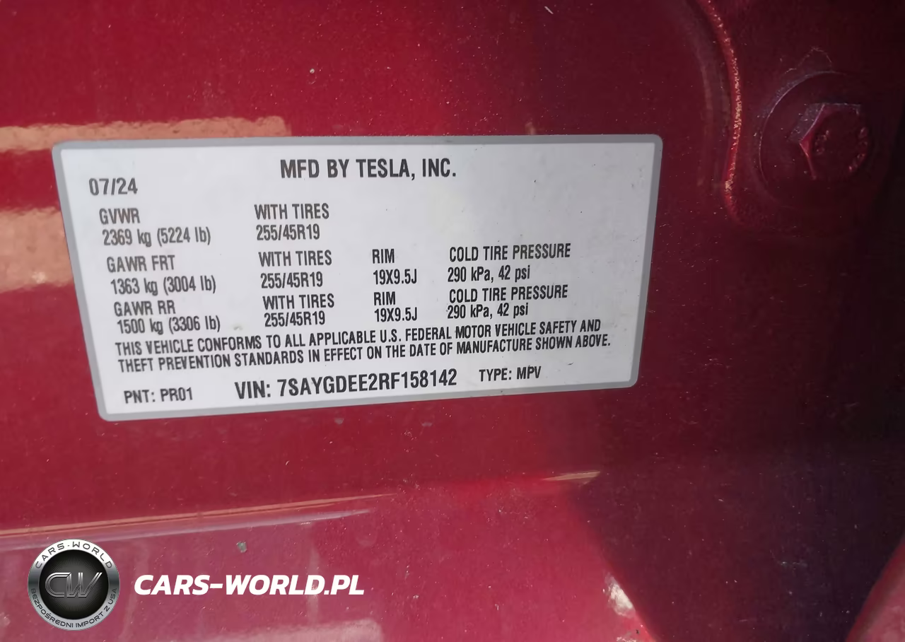 2024 Tesla Model Y Long Range Dual Motor All-Wheel Drive VIN:7SAYGDEE2RF158142 - 9