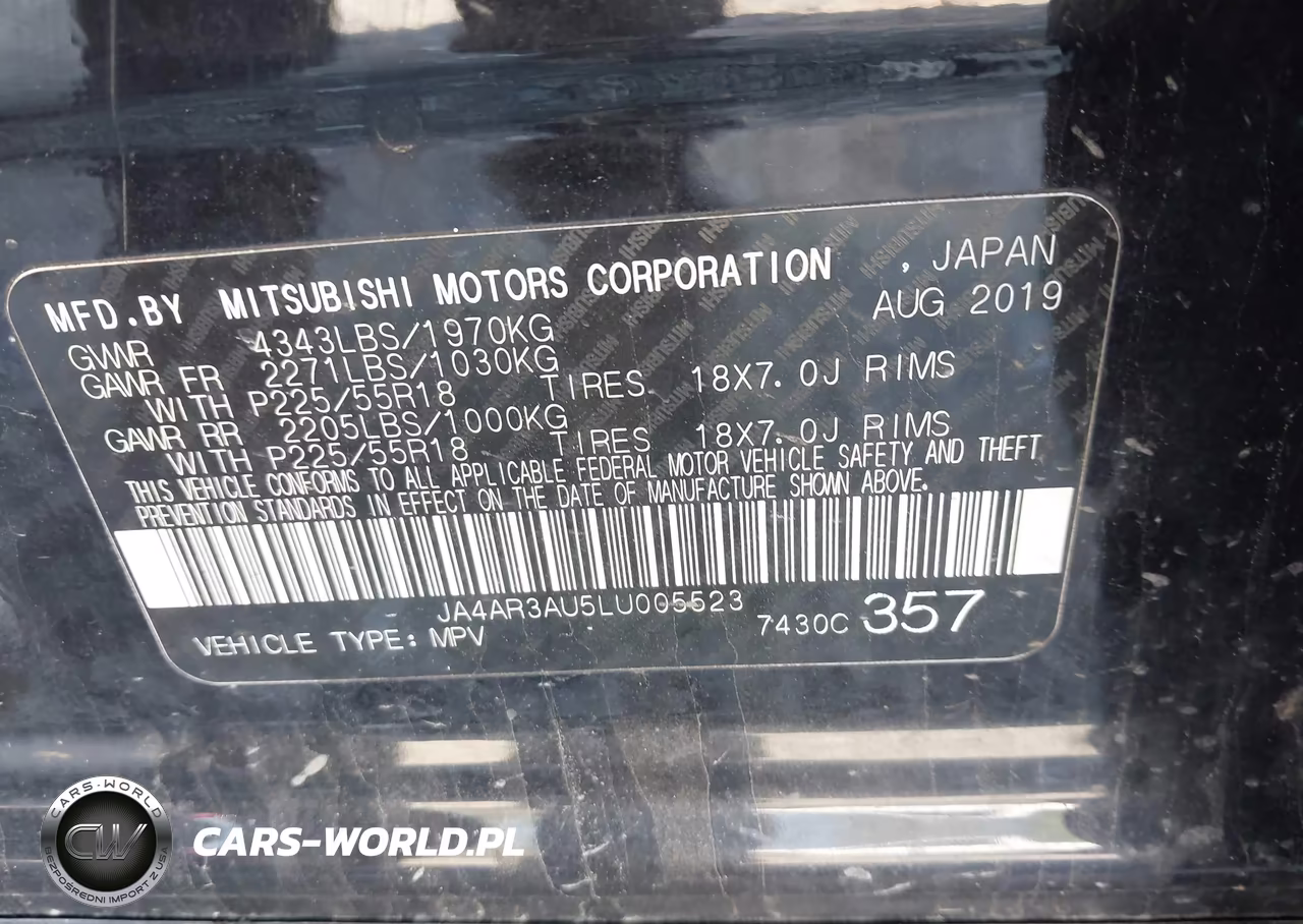 2020 Mitsubishi Outlander Sport 2.0 Es Awc VIN:JA4AR3AU5LU005523 - 9
