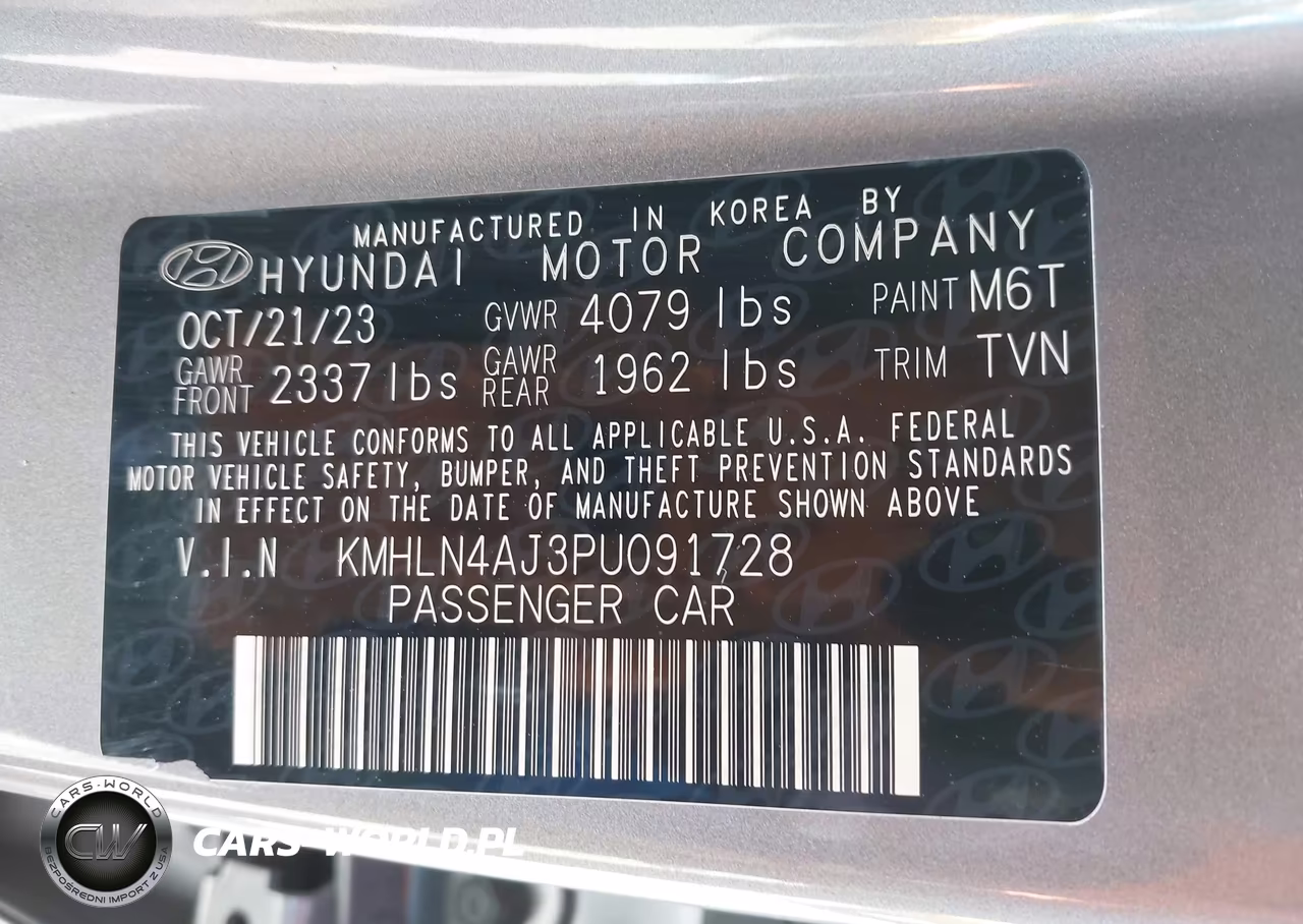 2023 Hyundai Elantra Hybrid Limited VIN:KMHLN4AJ3PU091728 - 9