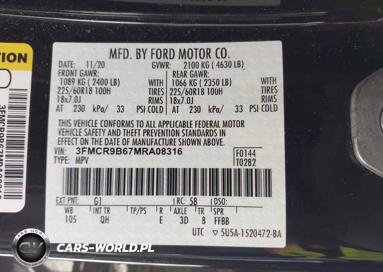2021 Ford Bronco Sport Big Bend VIN:3FMCR9B67MRA08316 - 9