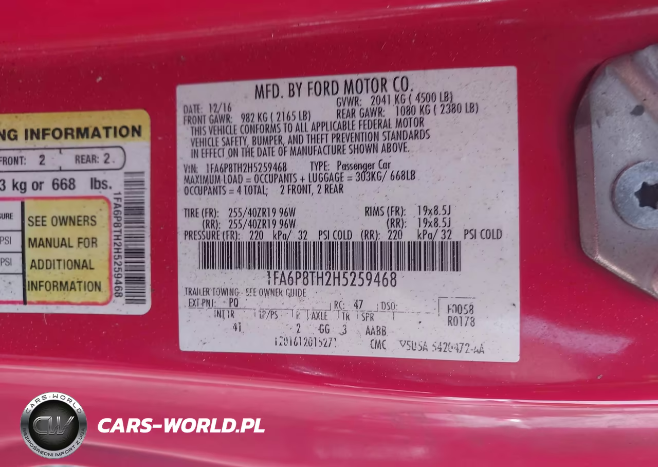 2017 Ford Mustang Ecoboost VIN:1FA6P8TH2H5259468 - 9