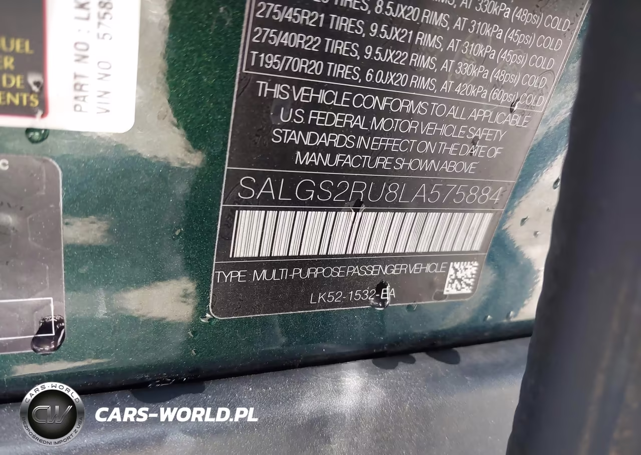 2020 Land Rover Range Rover Hse VIN:SALGS2RU8LA575884 - 9