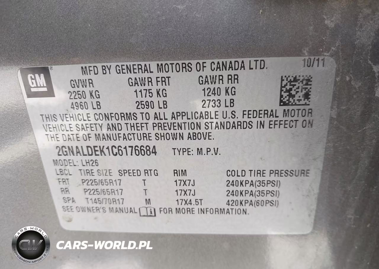 2012 Chevrolet Equinox 1Lt VIN:2GNALDEK1C6176684 - 9