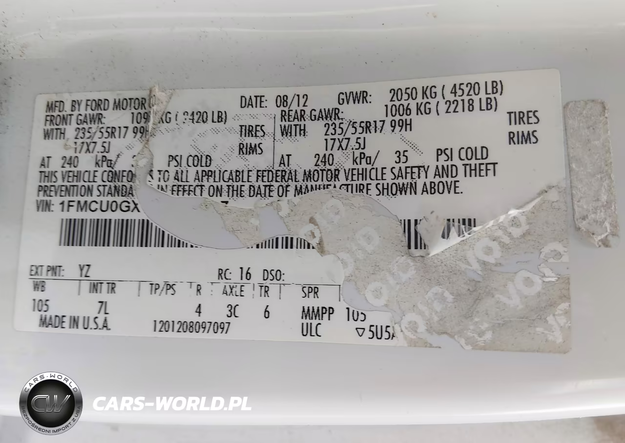 2013 Ford Escape Se VIN:1FMCU0GX5DUA80667 - 9