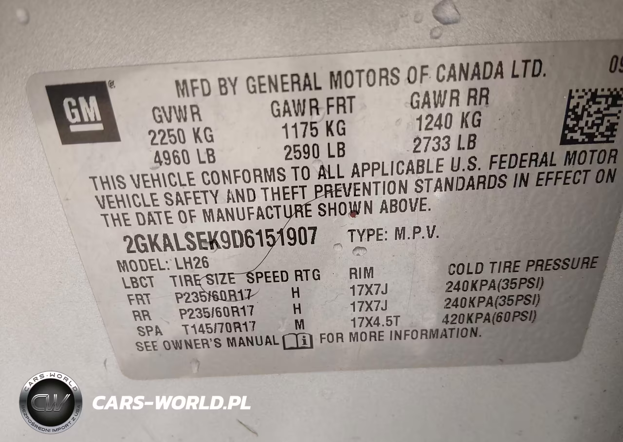 2013 GMC Terrain Sle-2 VIN:2GKALSEK9D6151907 - 9