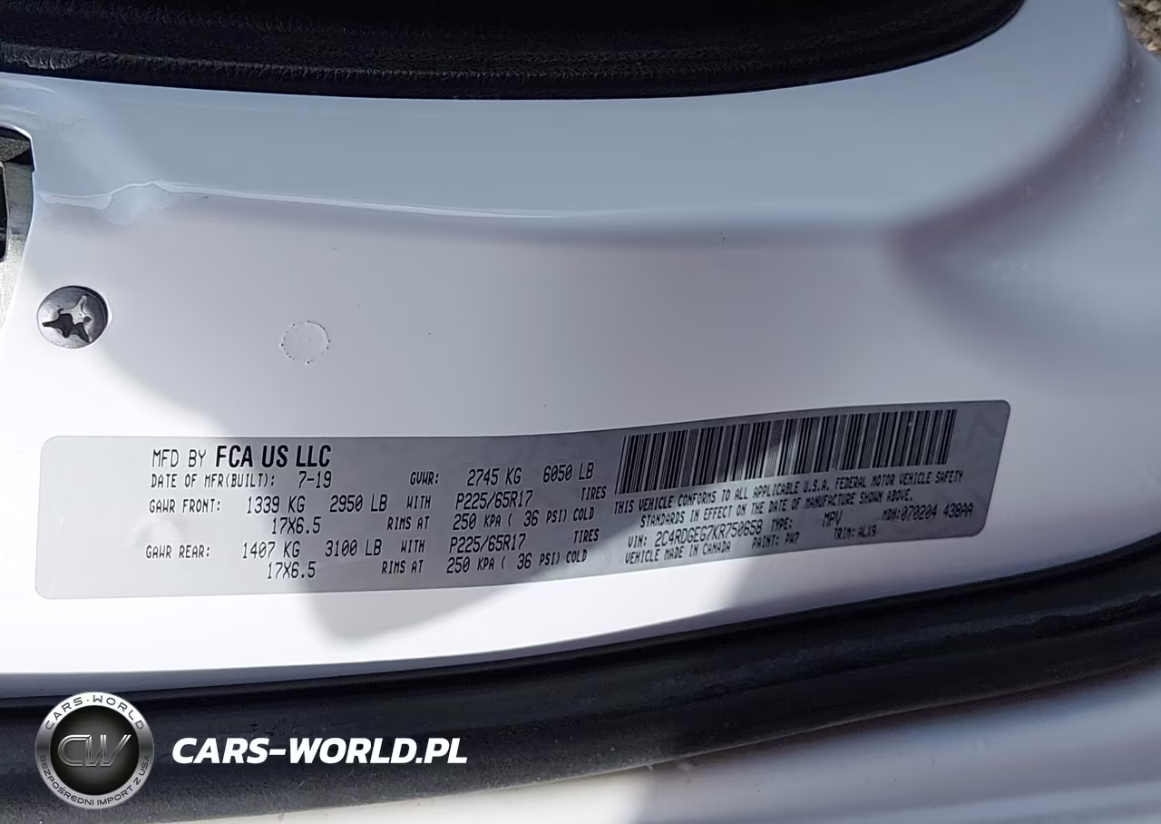 2019 Dodge Grand Caravan Gt VIN:2C4RDGEG7KR750658 - 9