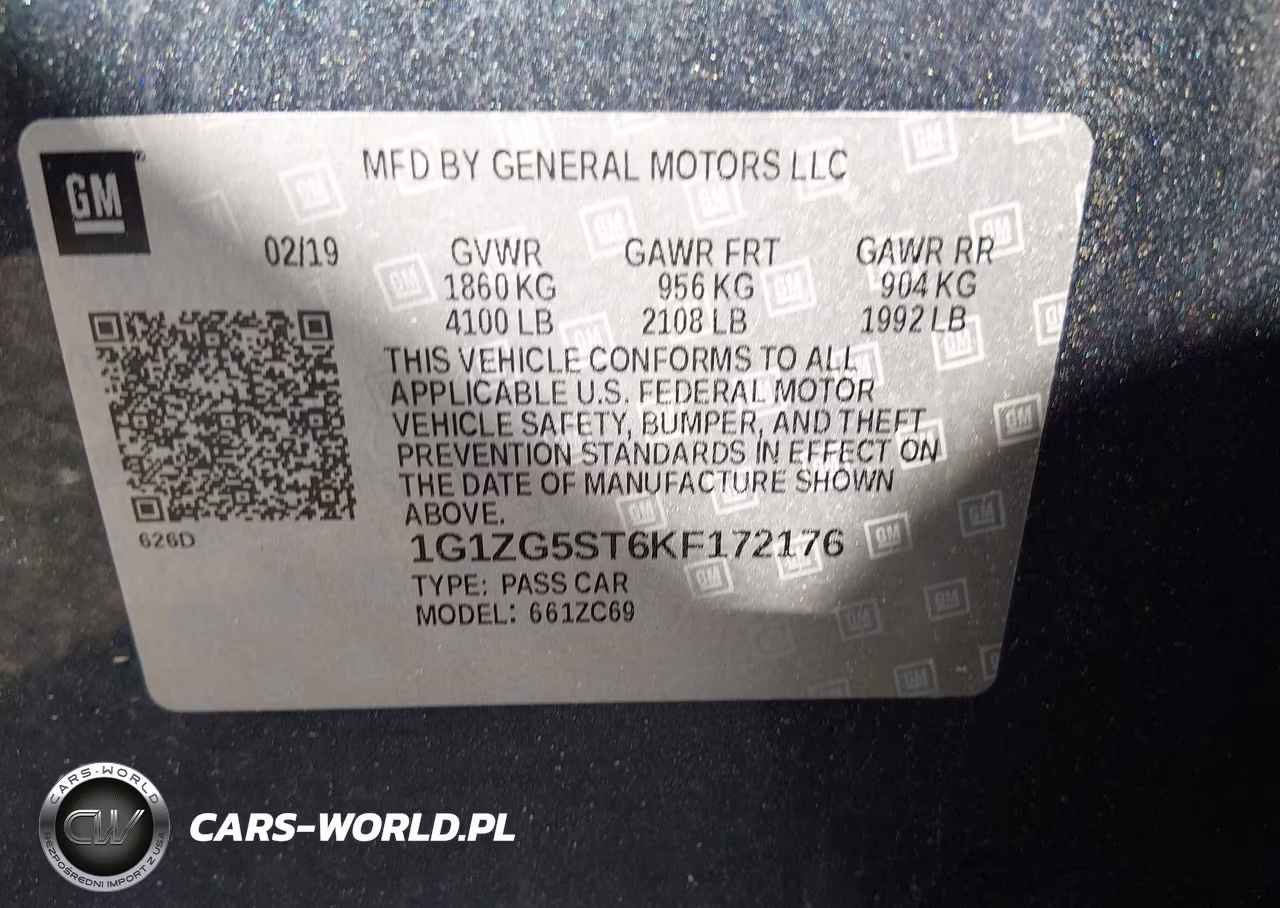 2019 Chevrolet Malibu Rs VIN:1G1ZG5ST6KF172176 - 9