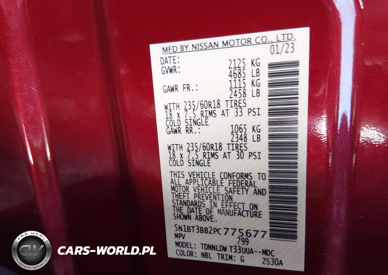 2023 Nissan Rogue Sv Intelligent Awd VIN:5N1BT3BB2PC775677 - 9