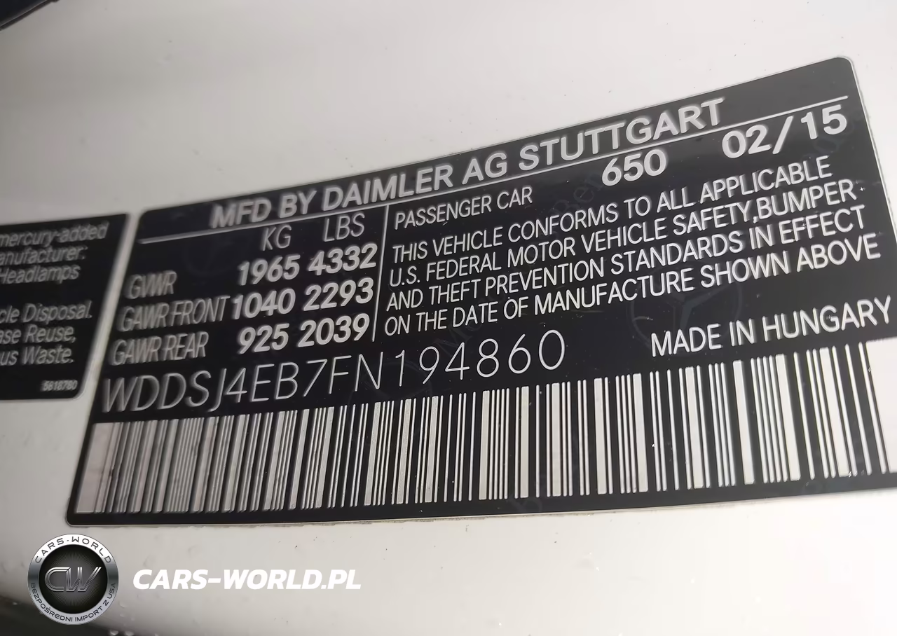 2015 Mercedes-Benz Cla 250 VIN:WDDSJ4EB7FN194860 - 9