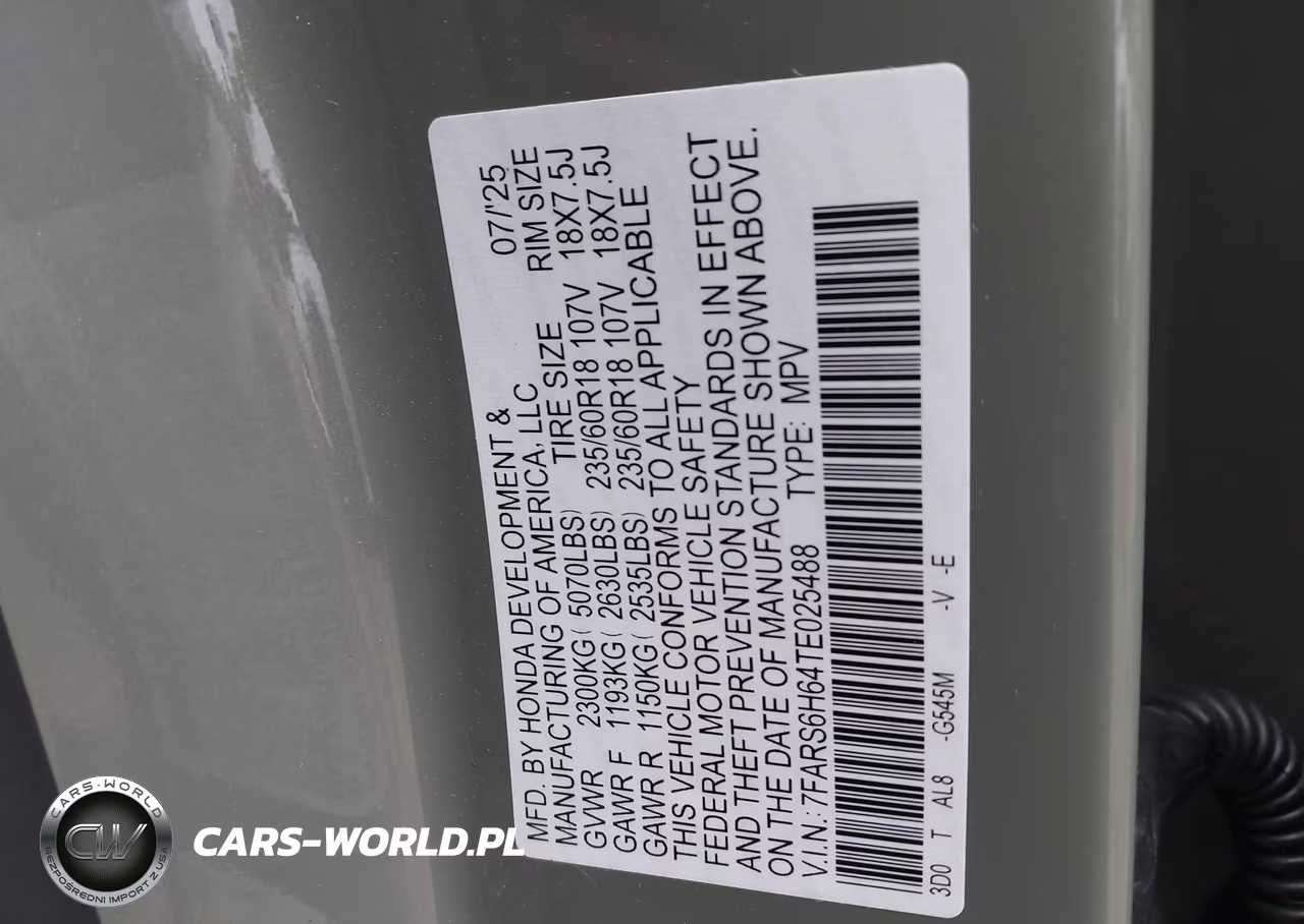 2026 Honda Cr-V Hybrid Awd Trailsport VIN:7FARS6H64TE025488 - 9