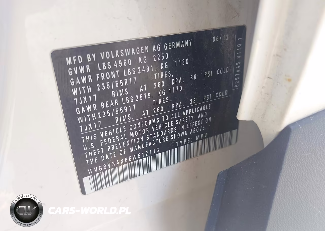 2014 Volkswagen Tiguan Se VIN:WVGBV3AX8EW512113 - 9