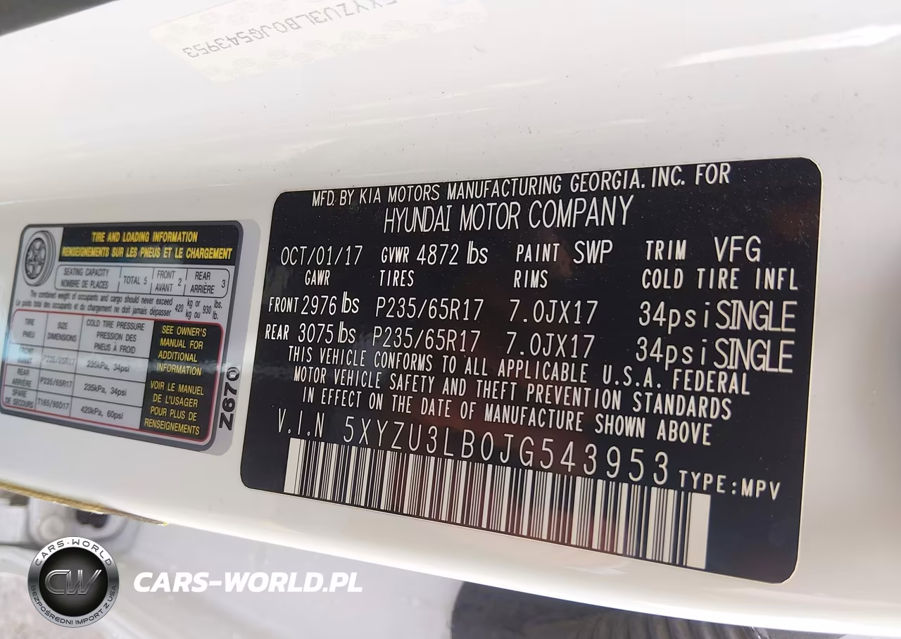 2018 Hyundai Santa Fe Sport 2.4L VIN:5XYZU3LB0JG543953 - 9