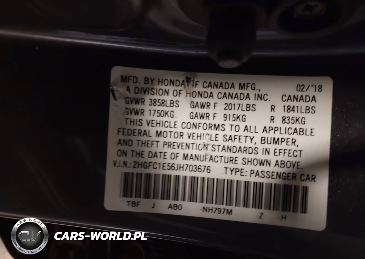 2018 Honda Civic Si VIN:2HGFC1E56JH703676 - 9