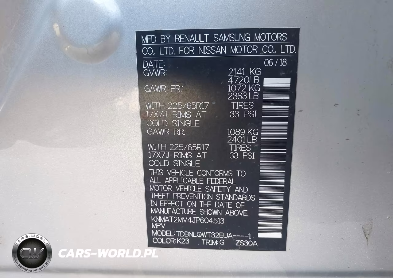 2018 Nissan Rogue Sv VIN:KNMAT2MV4JP604513 - 9