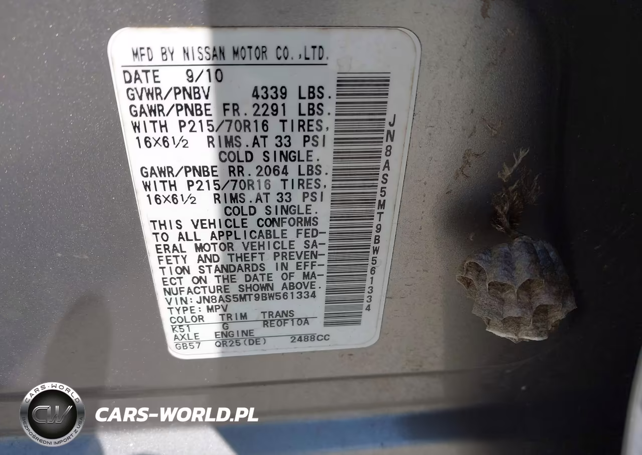 2011 Nissan Rogue S VIN:JN8AS5MT9BW561334 - 9