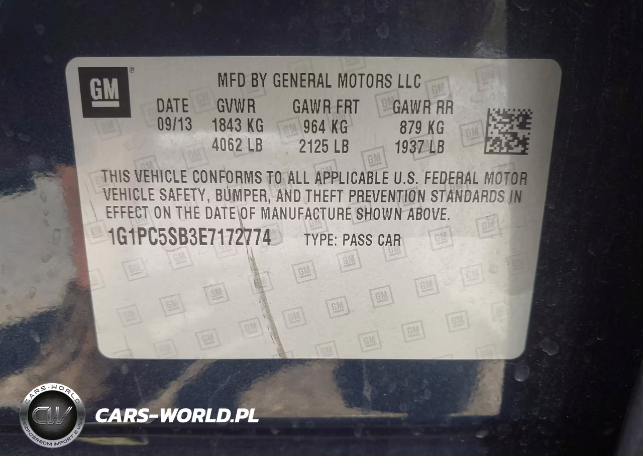 2014 Chevrolet Cruze 1Lt Auto VIN:1G1PC5SB3E7172774 - 9