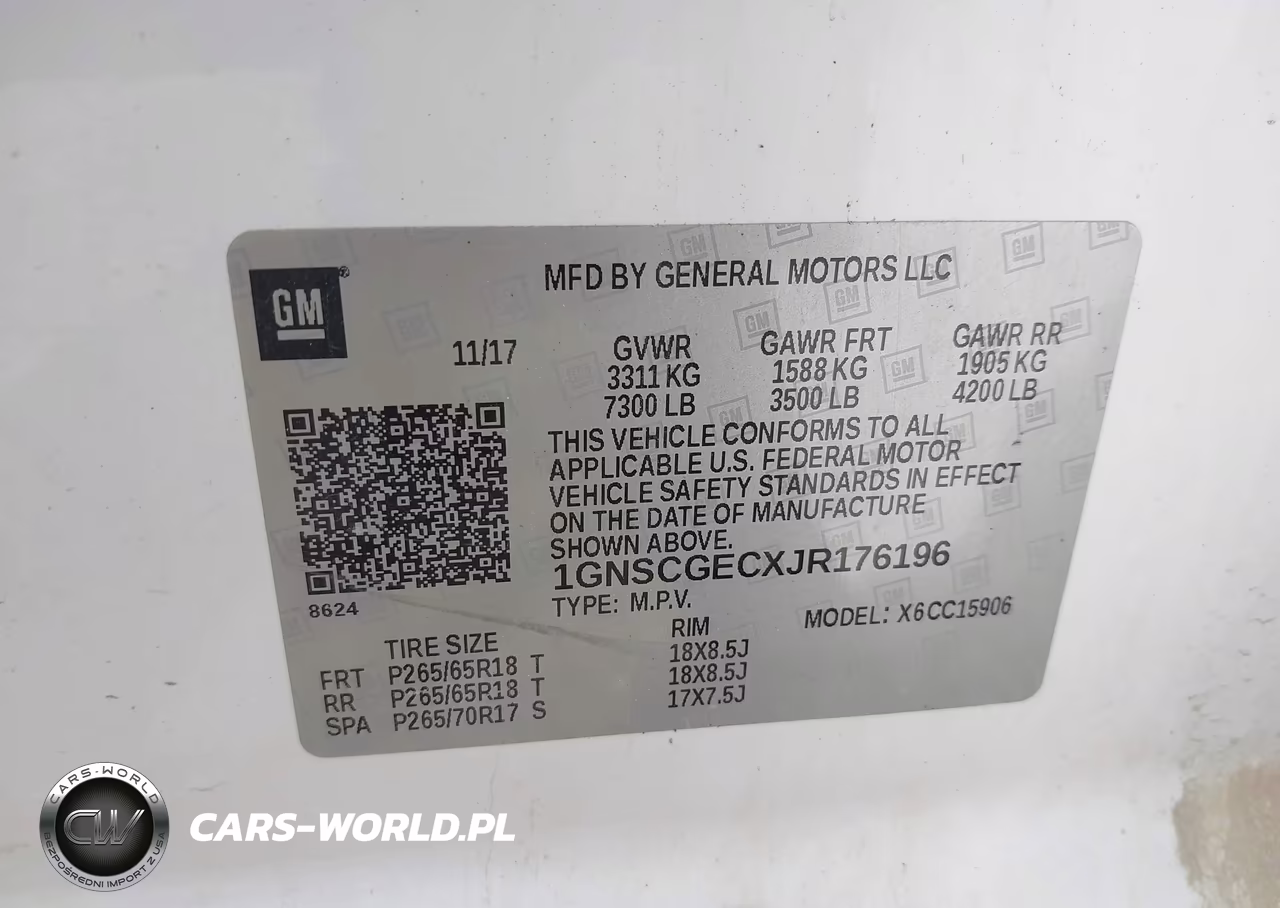 2018 Chevrolet Suburban Ls VIN:1GNSCGECXJR176196 - 9