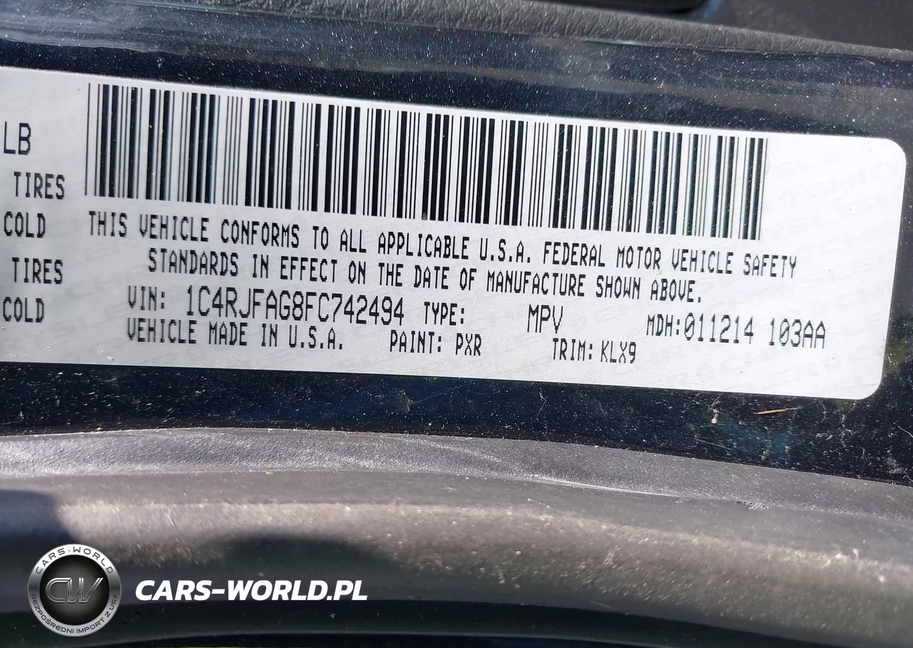 2015 Jeep Grand Cherokee Altitude VIN:1C4RJFAG8FC742494 - 9