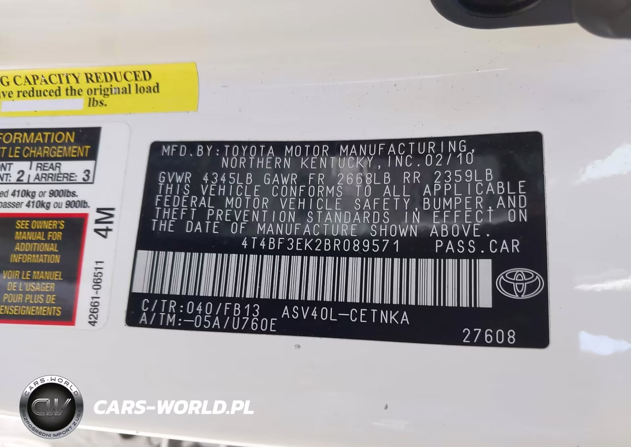 2011 Toyota Camry Le VIN:4T4BF3EK2BR089571 - 9