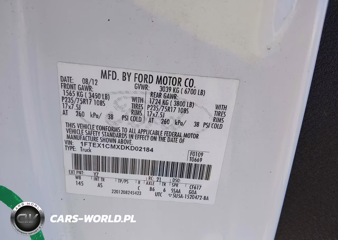 2013 Ford F-150 Xl VIN:1FTEX1CMXDKD02184 - 9