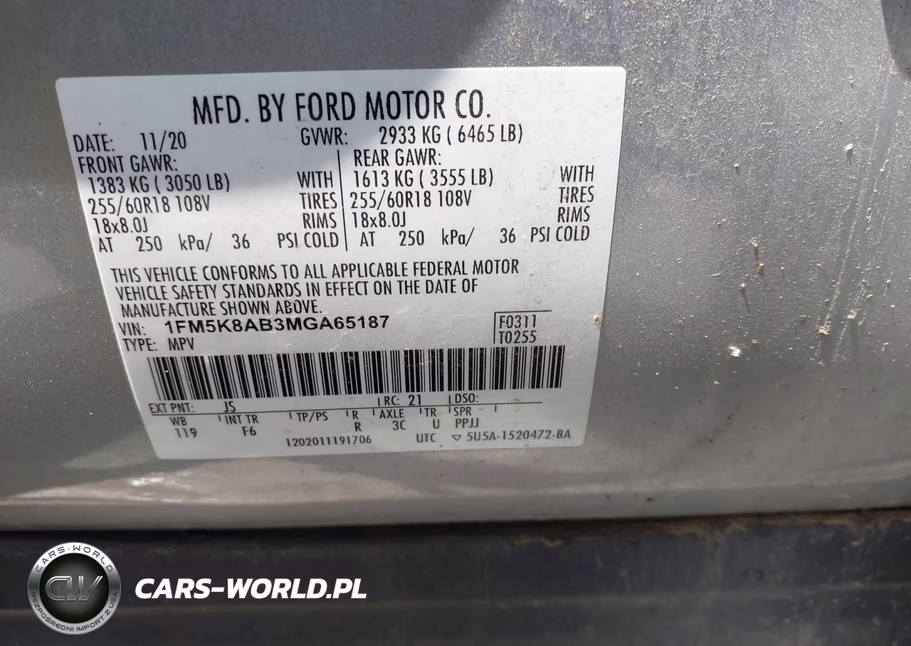 2021 Ford Police Interceptor Utility VIN:1FM5K8AB3MGA65187 - 9