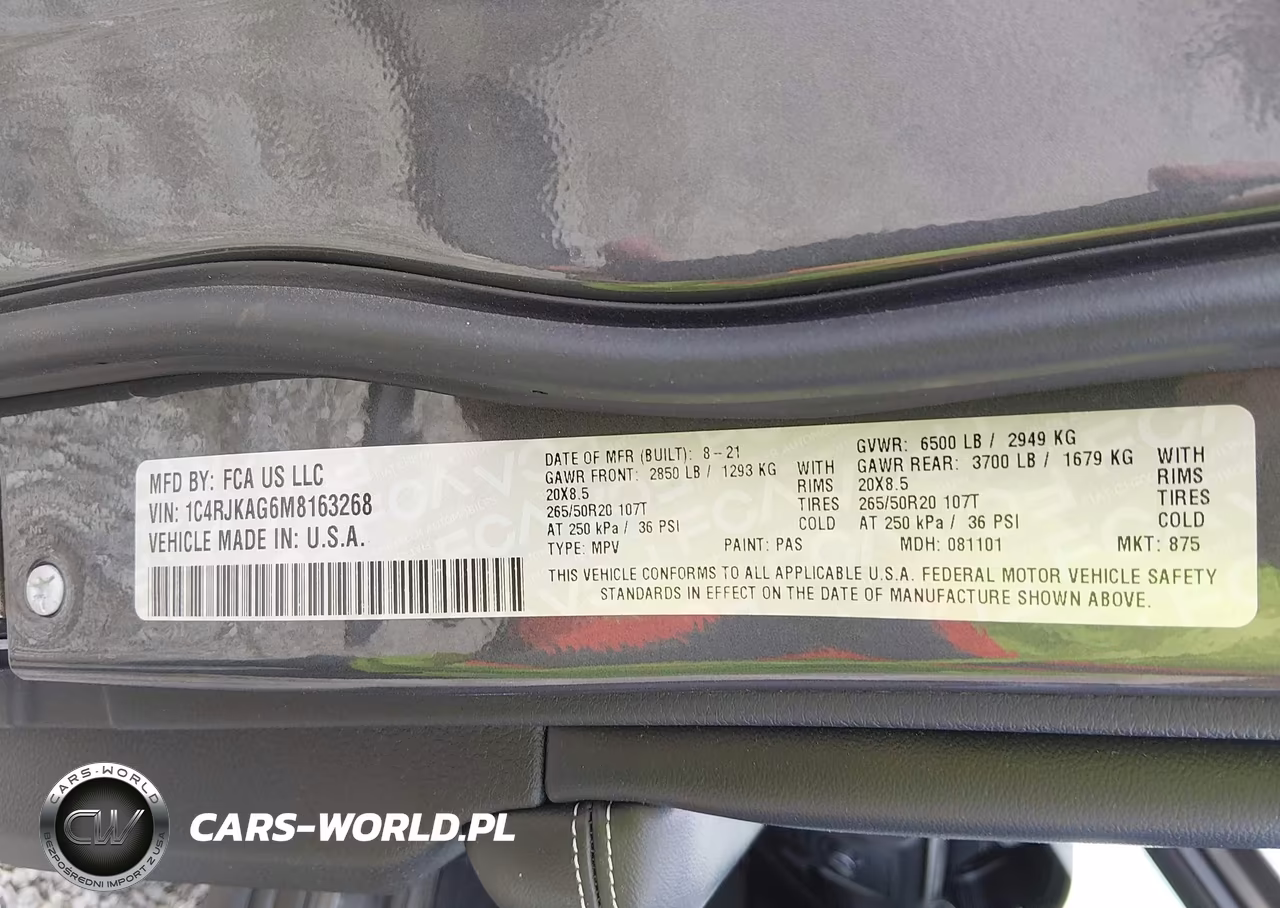 2021 Jeep Grand Cherokee L Altitude 4X4 VIN:1C4RJKAG6M8163268 - 9