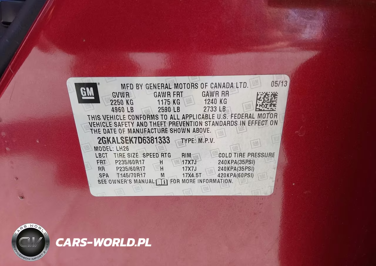 2013 GMC Terrain Sle-2 VIN:2GKALSEK7D6381333 - 9
