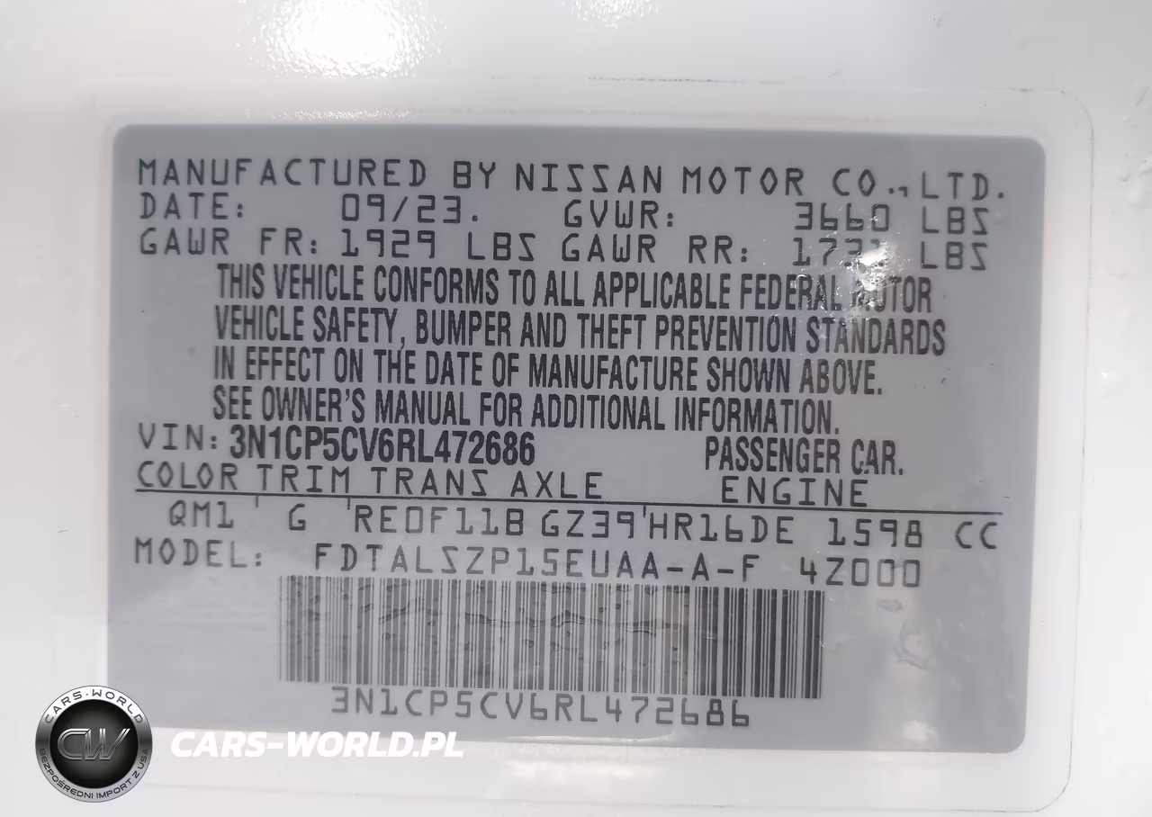 2024 Nissan Kicks Sv Xtronic Cvt VIN:3N1CP5CV6RL472686 - 9